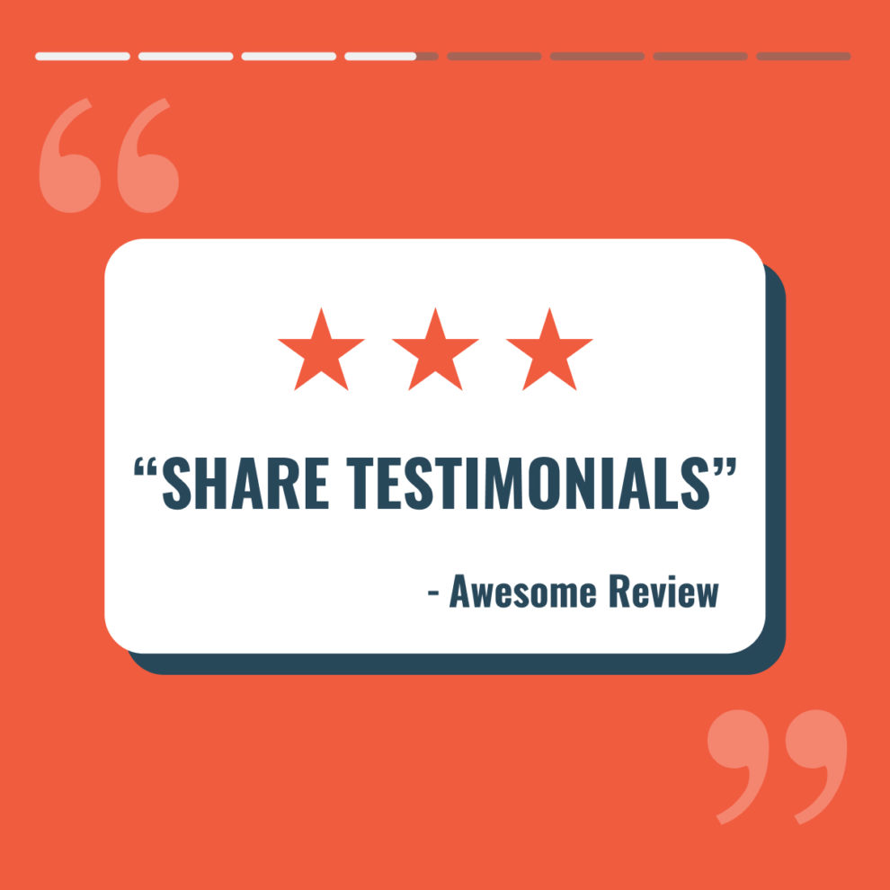 Share Testimonials